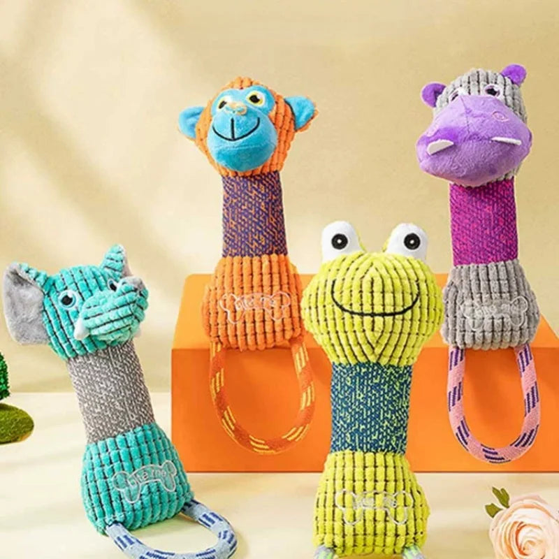 Squeaky Animal Plush Dog Toy for Chewers - 2