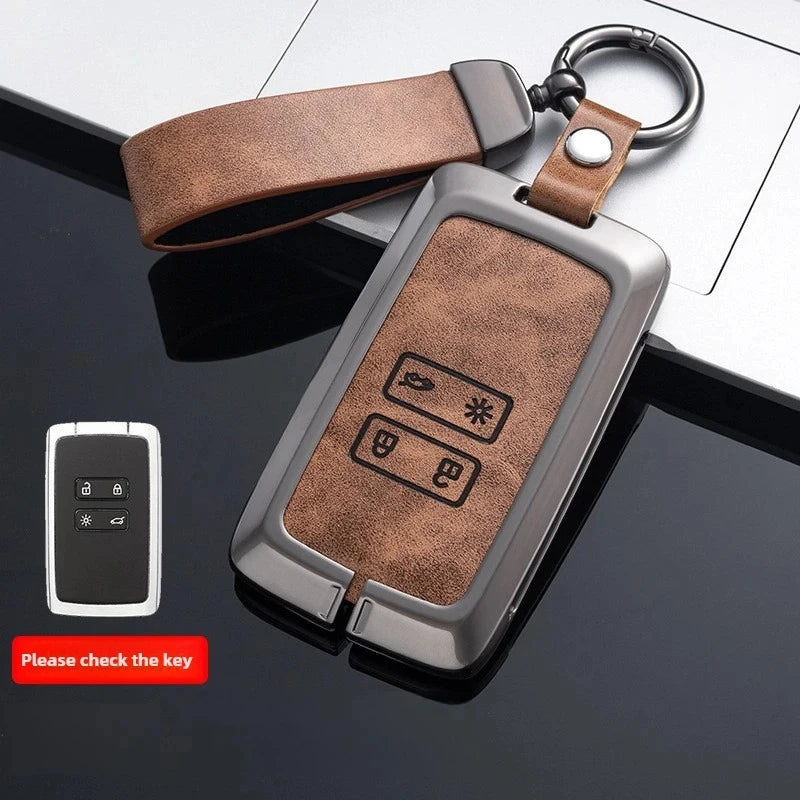 Leather Protective Car Key Case Cover - 16