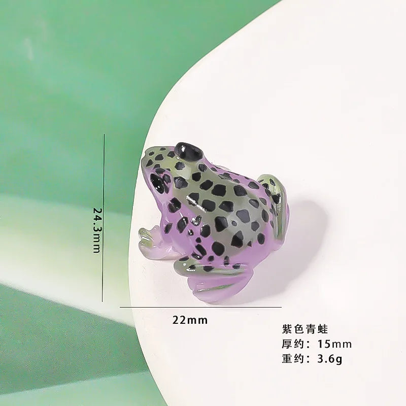 Miniature Luminous Frog Figurines for Moss Landscapes - 5