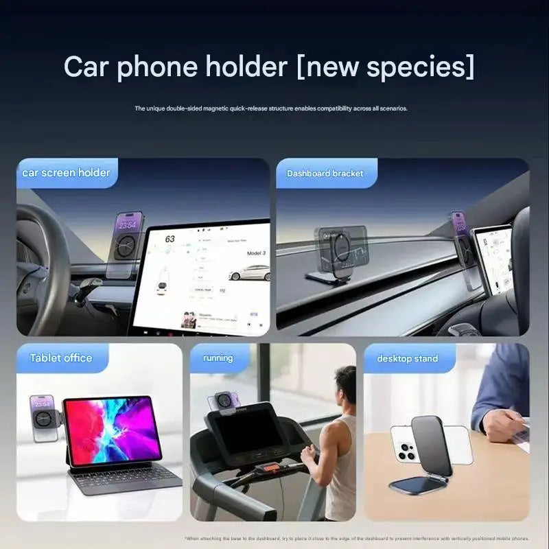 Foldable Magnetic Car Phone Mount for Dashboard - 2