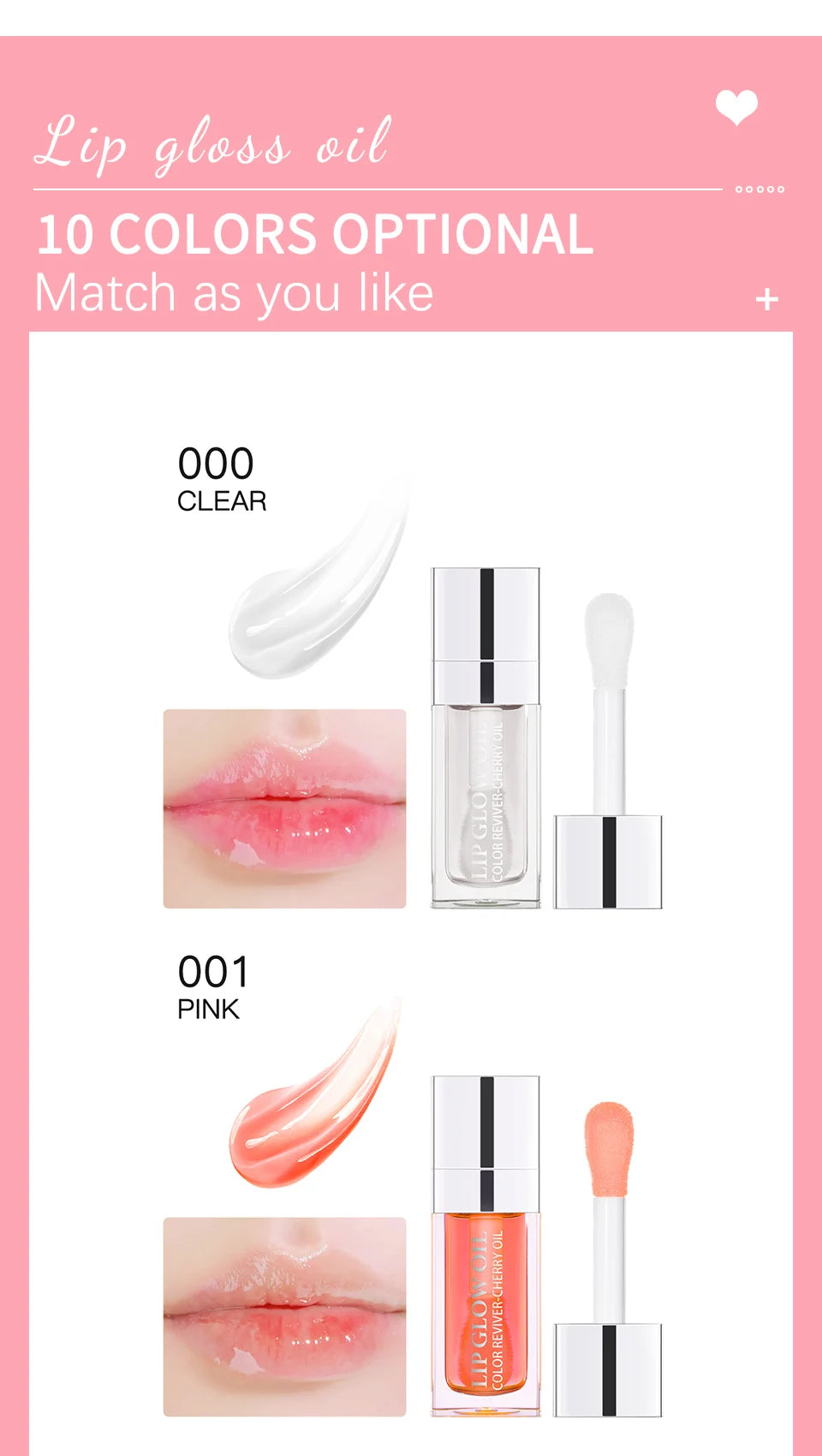 Hydrating Crystal Jelly Lip Glow Oil for Nourished Plump Lips - 17