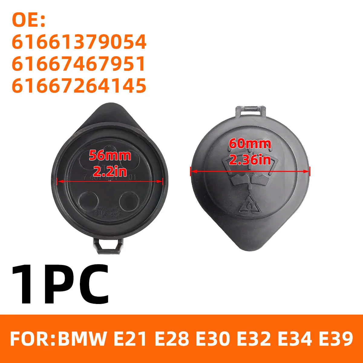 Windshield Washer Fluid Reservoir Tank Cap Cover - 24