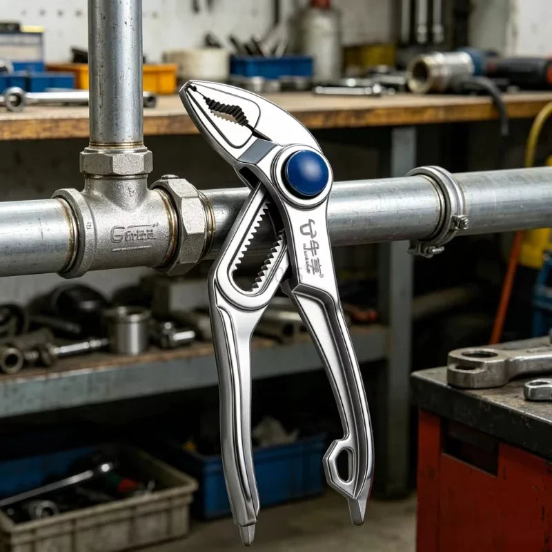 4-Inch Adjustable Plumbing Pipe Wrench for Tight Spaces