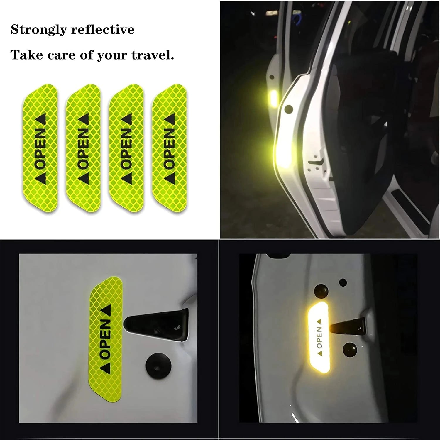 Reflective Car Door Open Warning Safety Stickers - 2