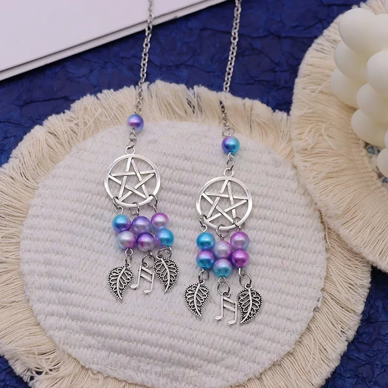 Dreamcatcher Moon and Star Rearview Mirror Car Pendant - 2