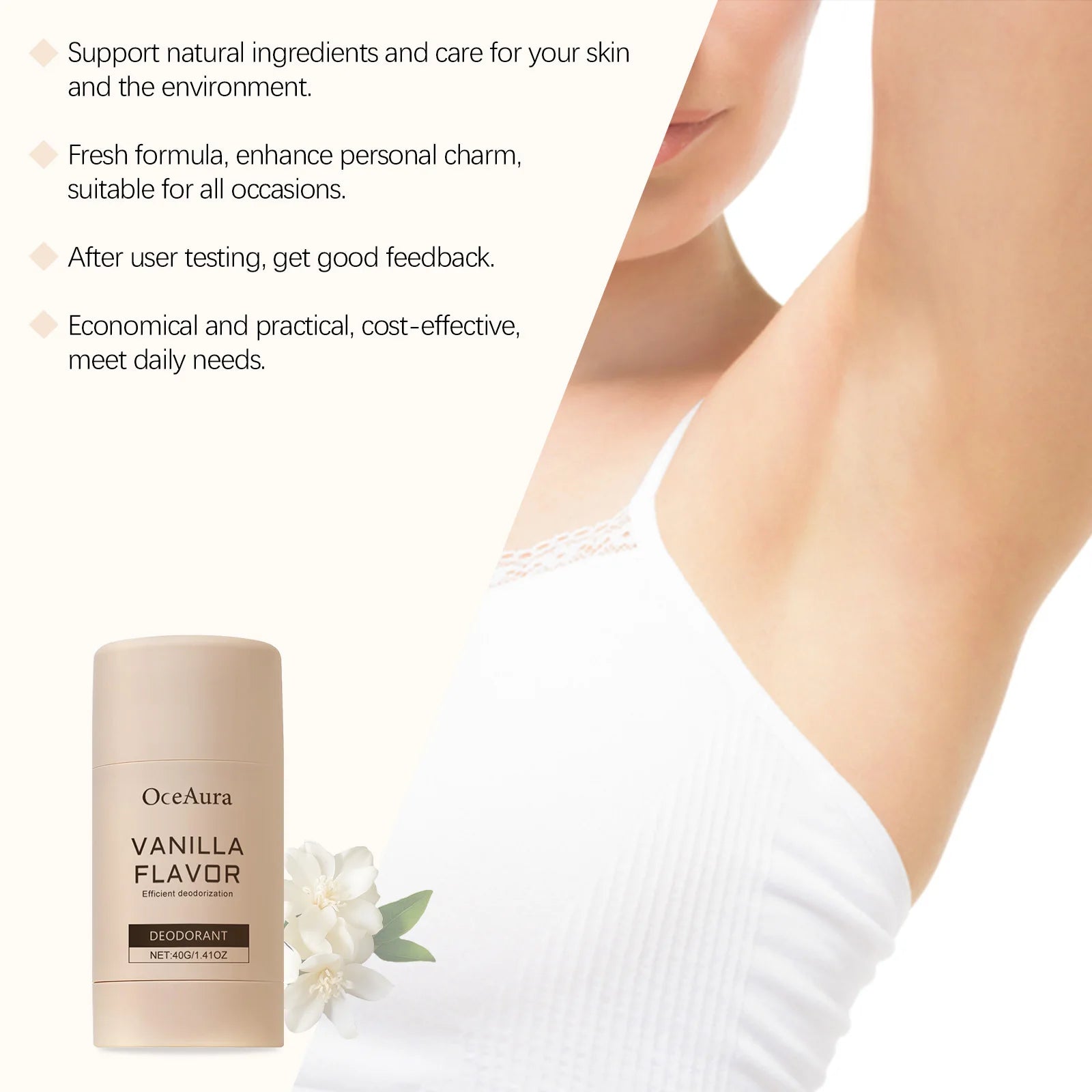 Long-Lasting Vanilla Deodorant Stick for Odor Control - 11
