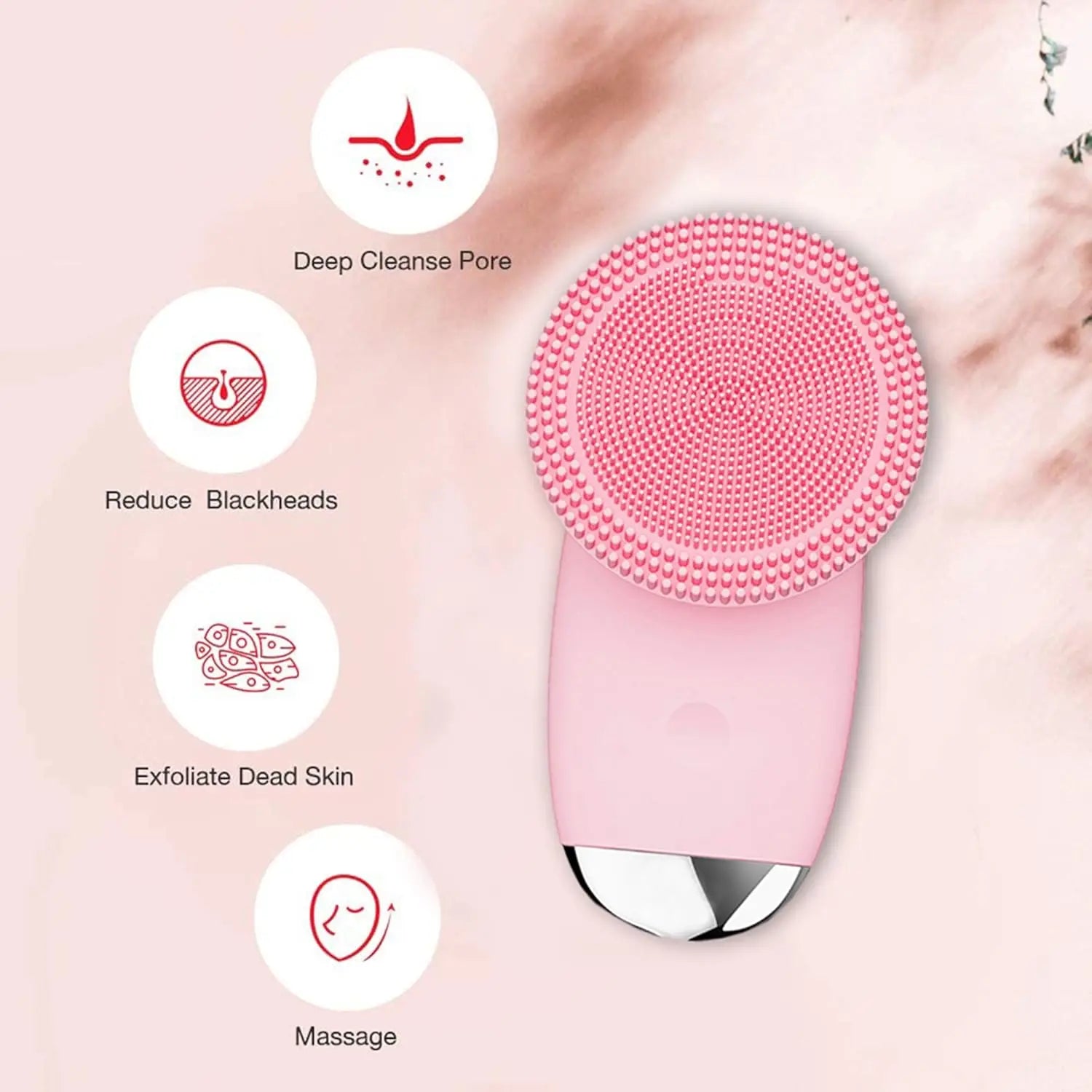 Electric Silicone Sonic Facial Cleansing Brush - 4