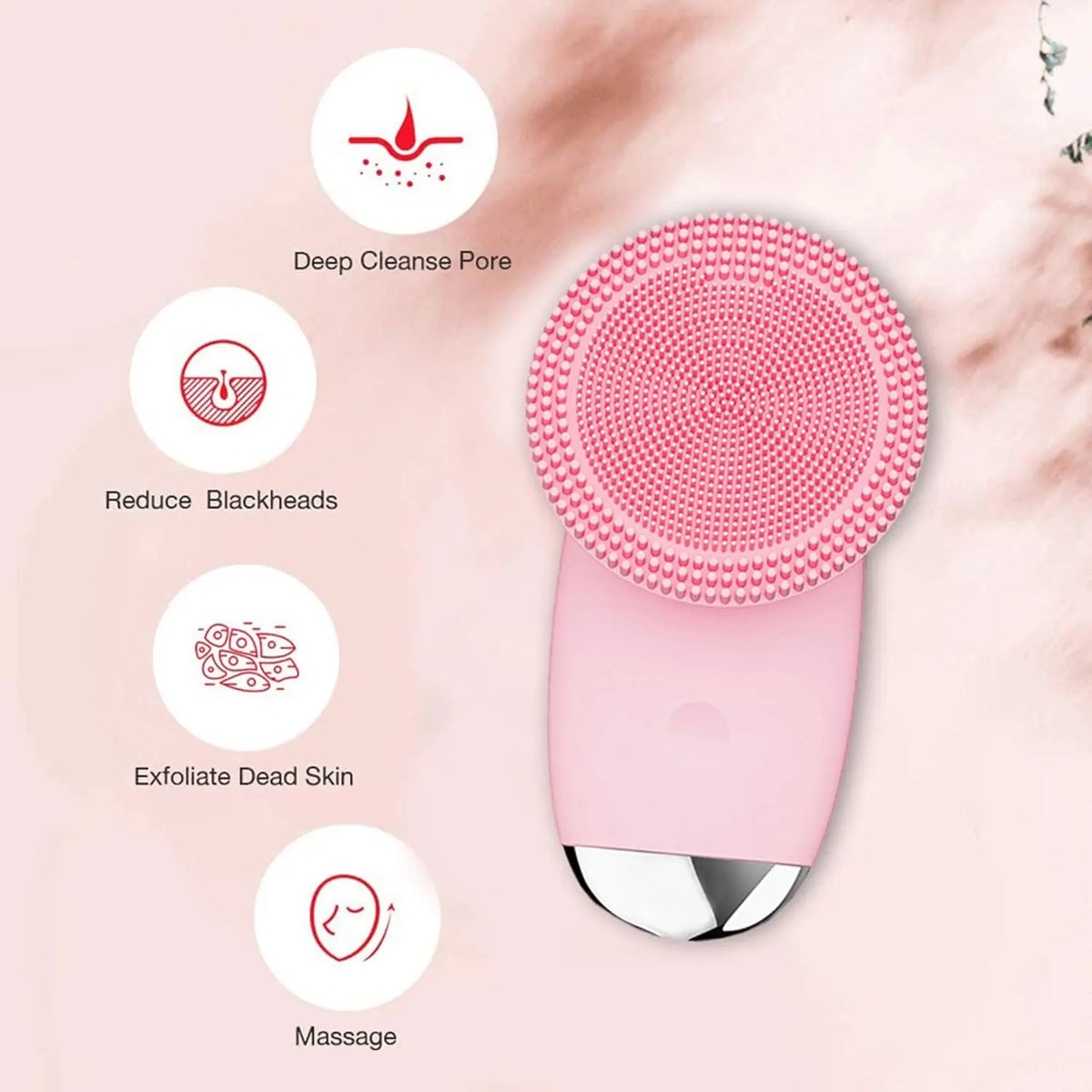 Electric Silicone Sonic Facial Cleansing Brush