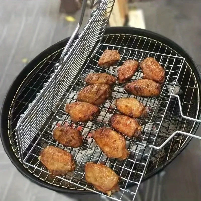 Non-Stick Barbecue Mesh Grilling Clip with Detachable Handle