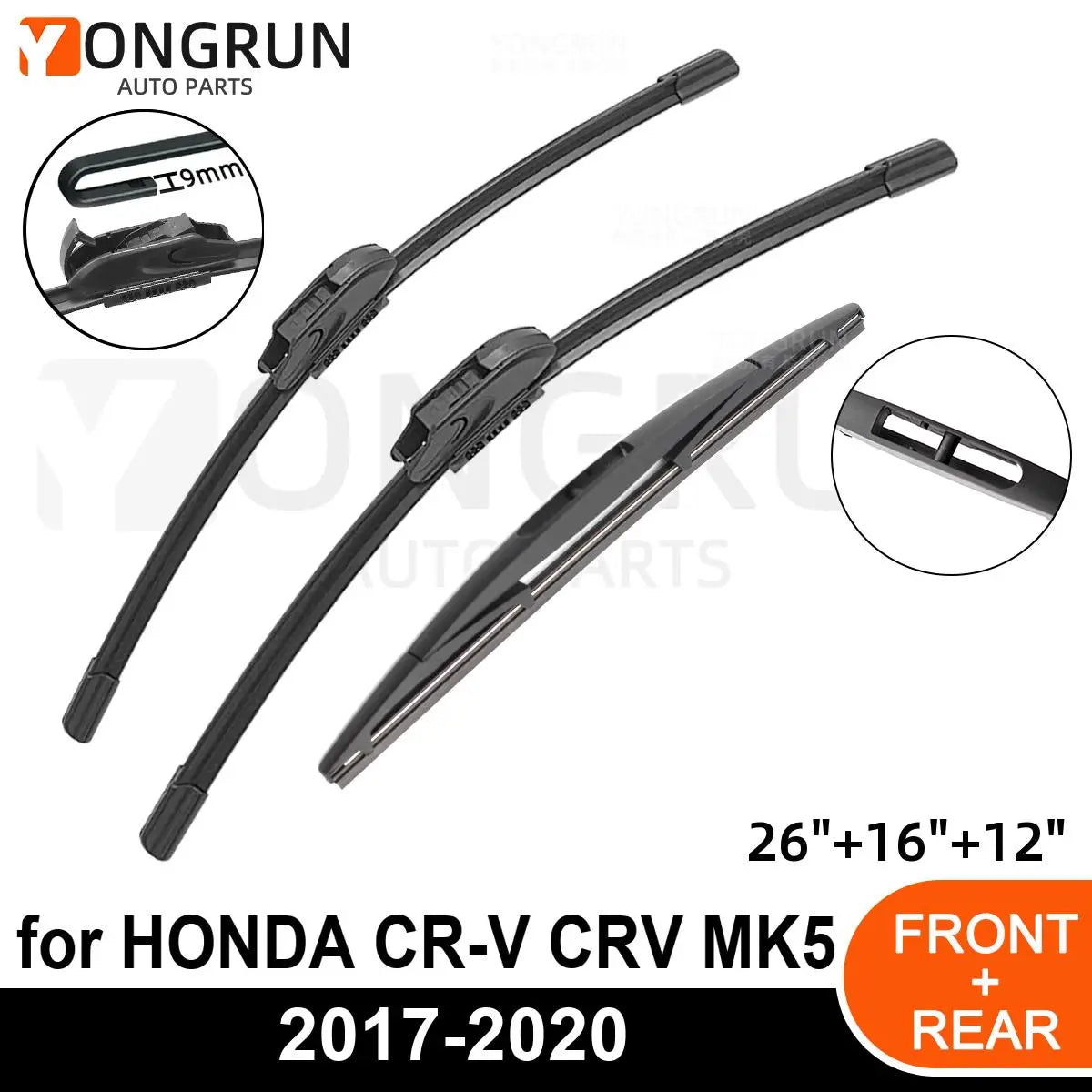 All-Season Front and Rear Windshield Wiper Blade Set - 1