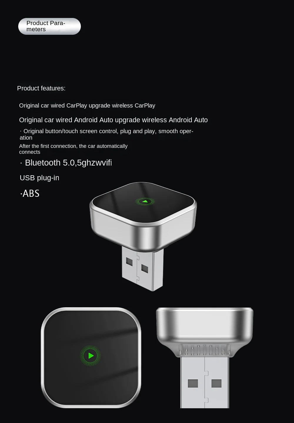 Wireless CarPlay and Android Auto 2-in-1 Adapter - 20