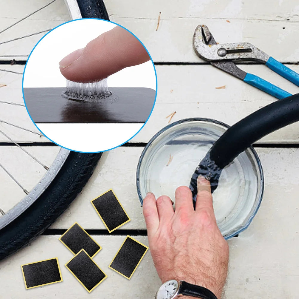 Glue-Free Bike Tire Puncture Repair Patch Kit