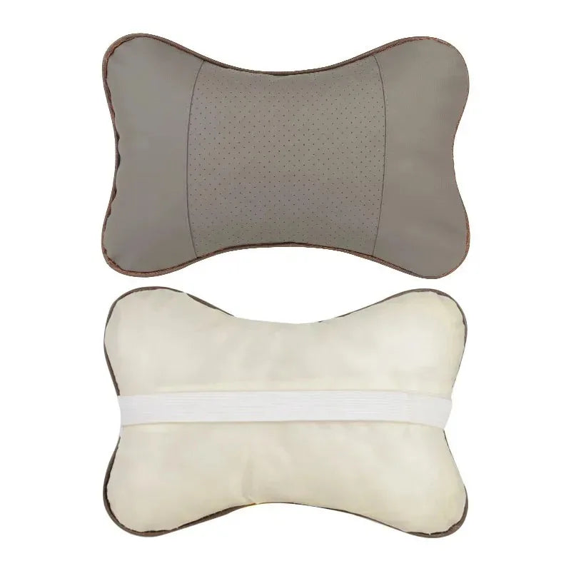 Ergonomic PU Leather Car Neck Support Pillow - 5