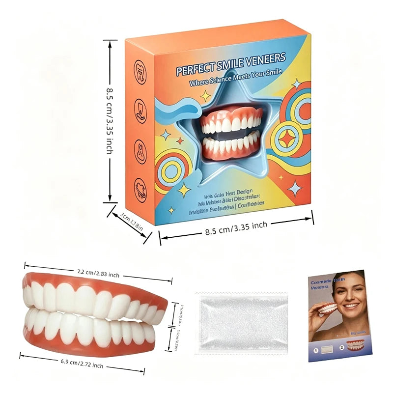 Comfort Fit Silicone Cosmetic Dentures for Natural Smile