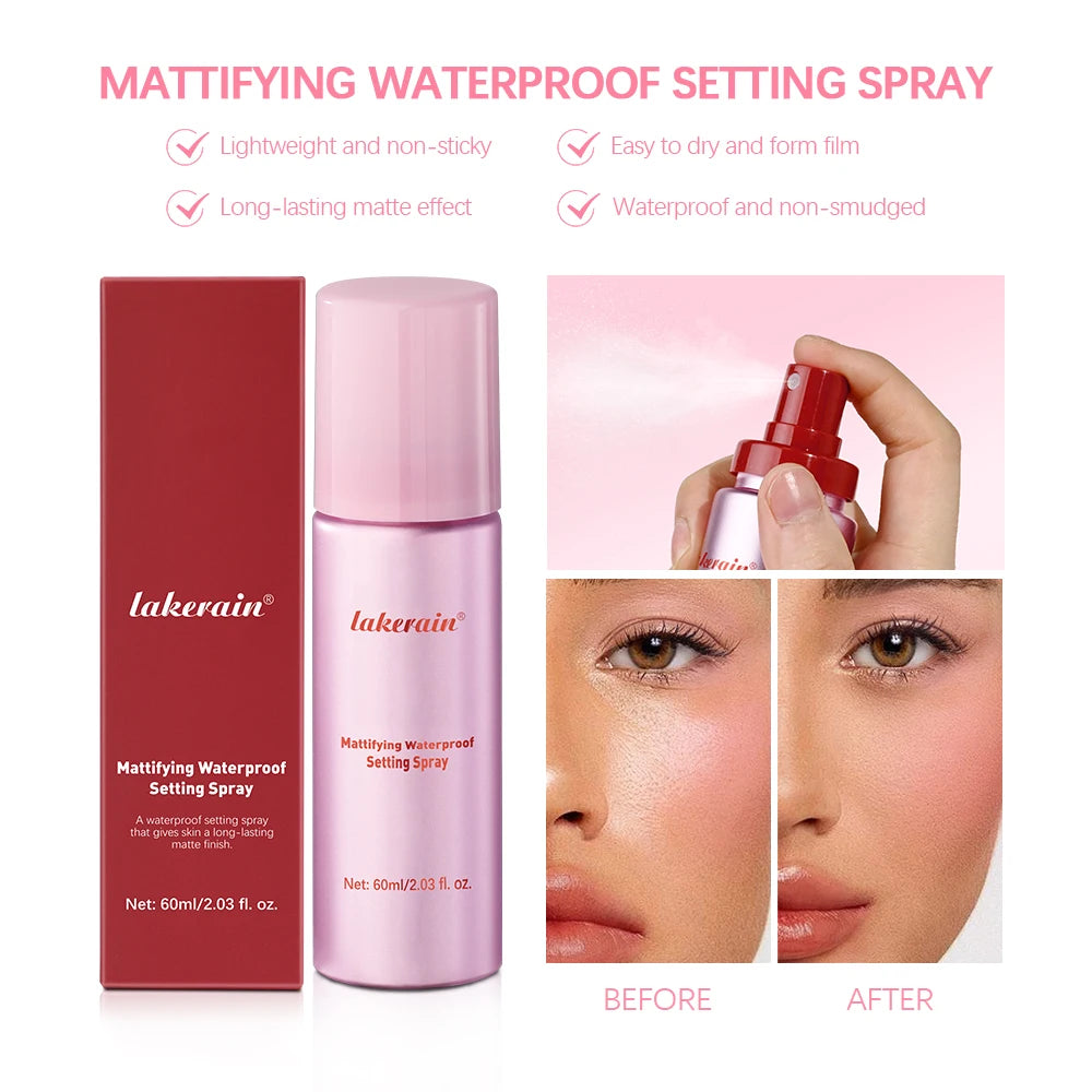 Long-Lasting Matte Waterproof Makeup Setting Spray