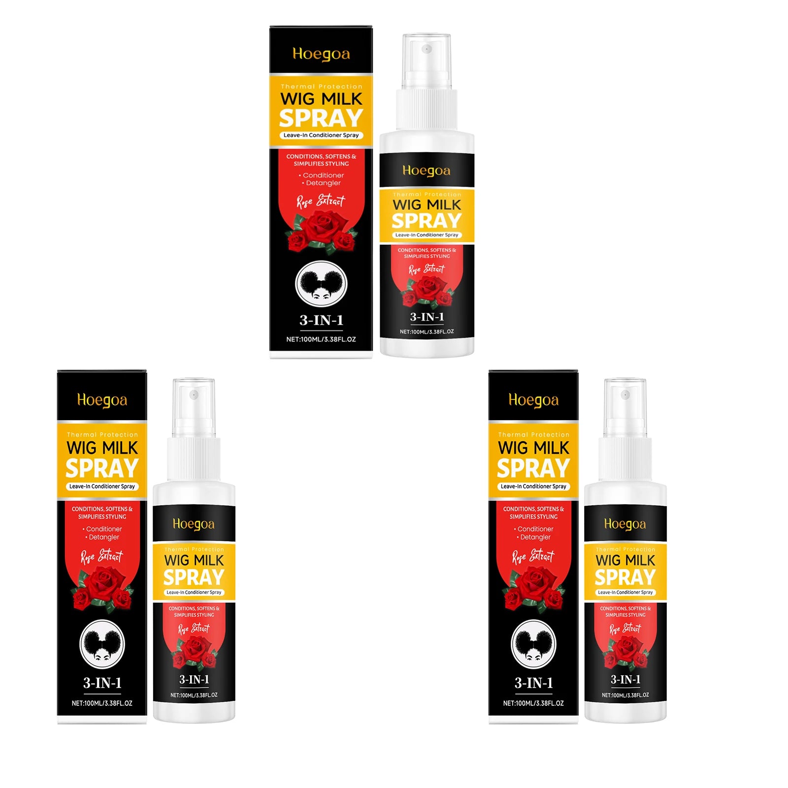 3-in-1 Rose Wig Conditioning and Detangling Spray - 14