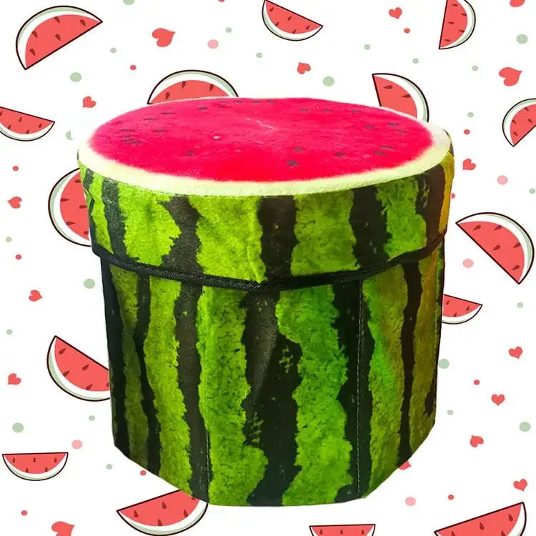 Fruit Pattern Foldable Storage Stool and Ottoman