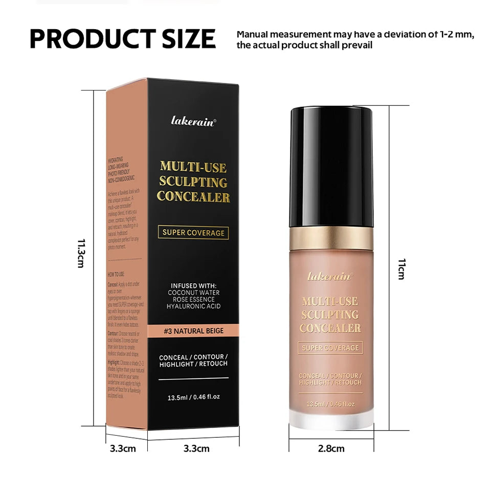 5-Color Waterproof Sculpting Concealer for Face and Contouring