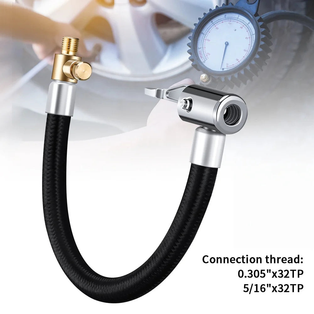 Locking Tire Inflator Air Hose with Release Valve - 7