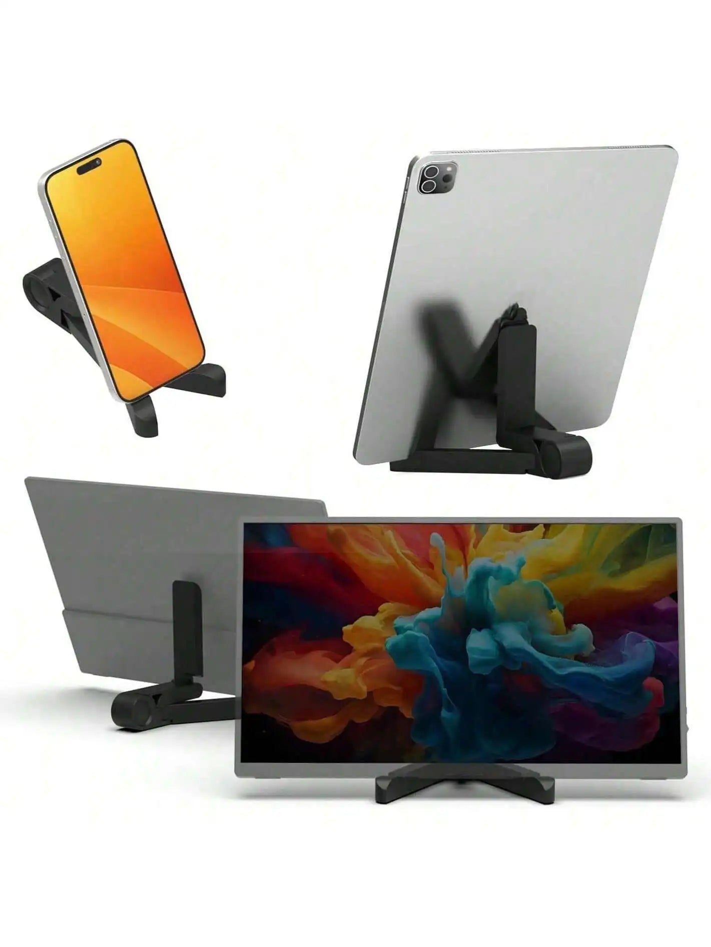 Portable Foldable Desktop Stand for Tablets and Phones - 2