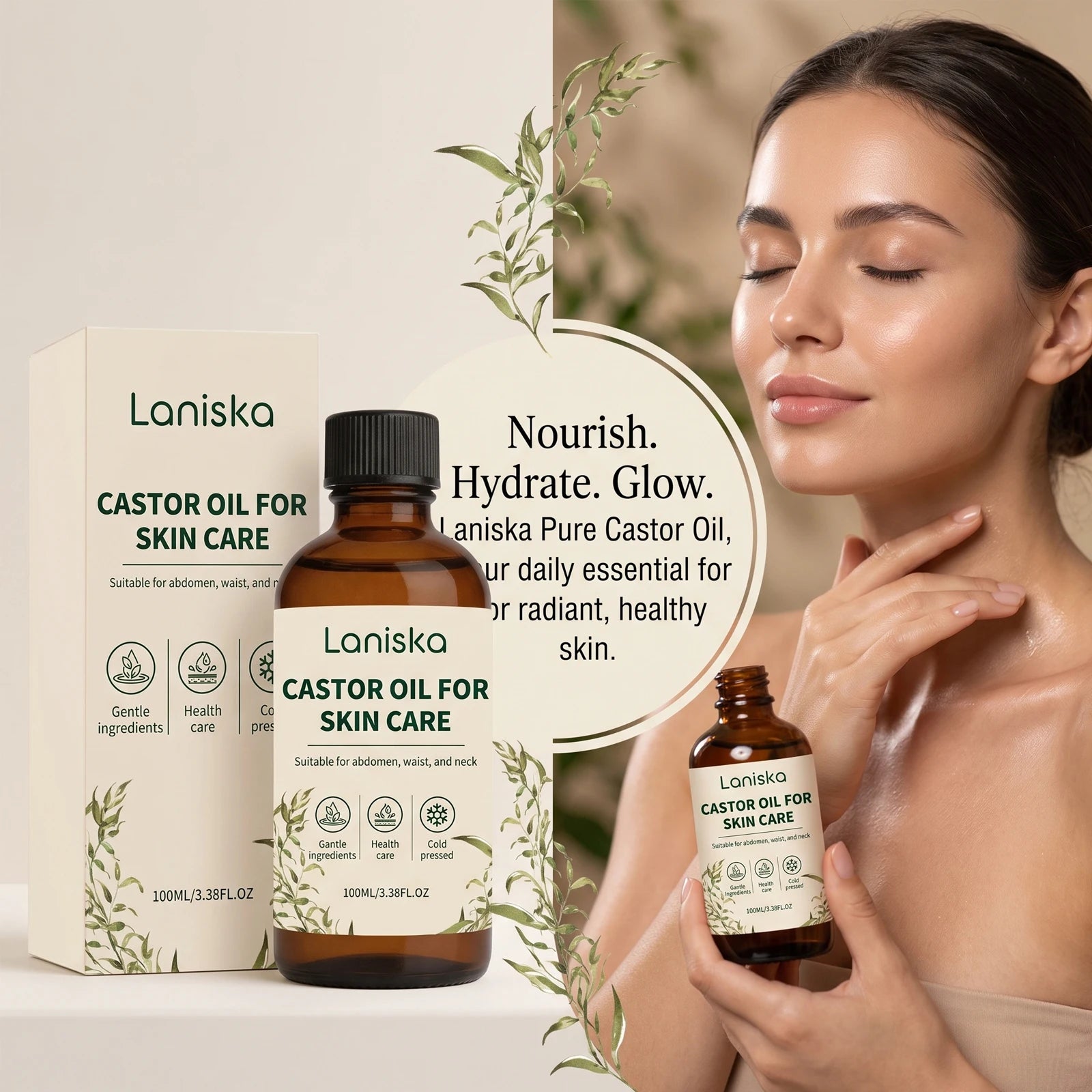 Cold Pressed Castor Oil for Body Hydration and Skin Elasticity - 2