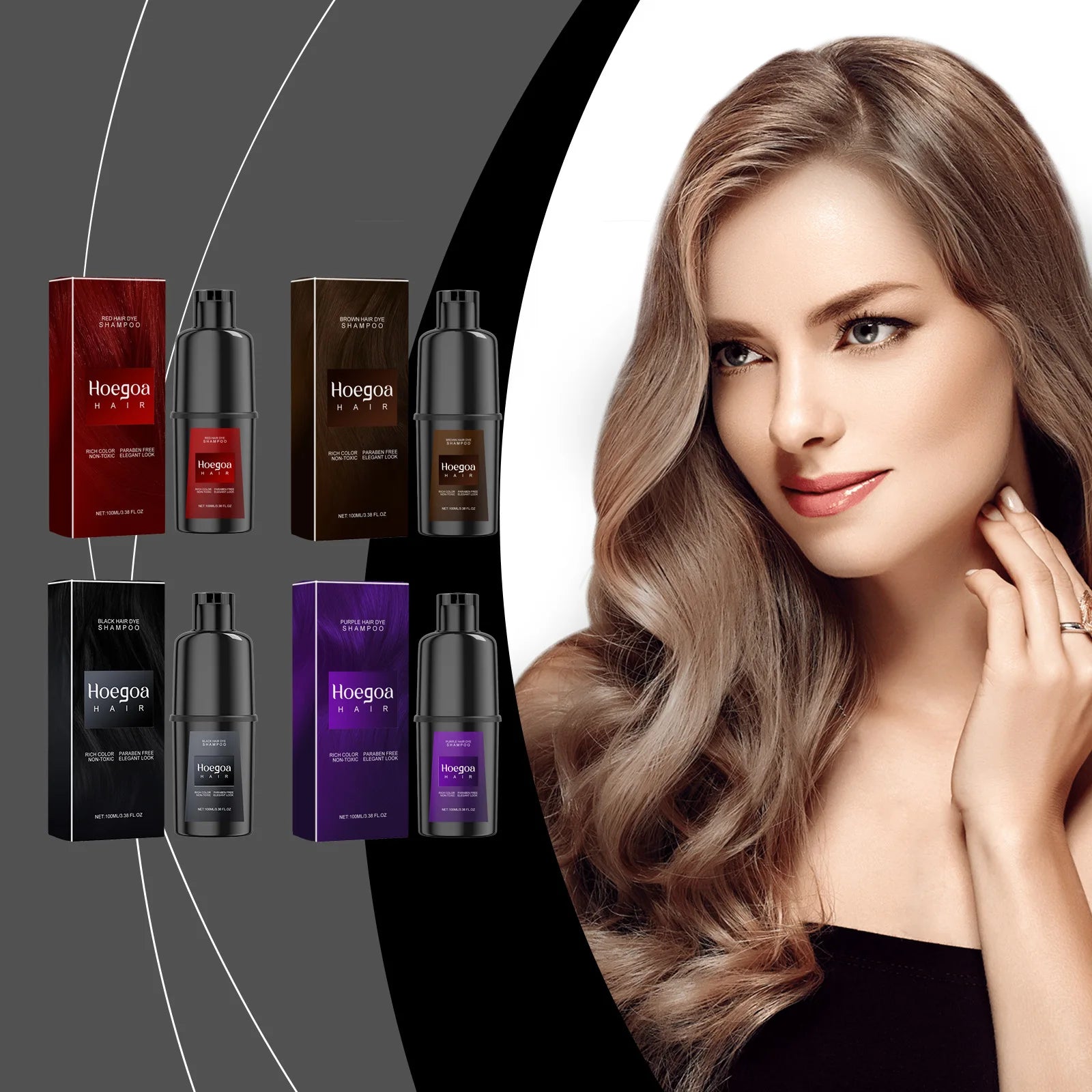Instant Nourishing Hair Color Dye Shampoo - 1