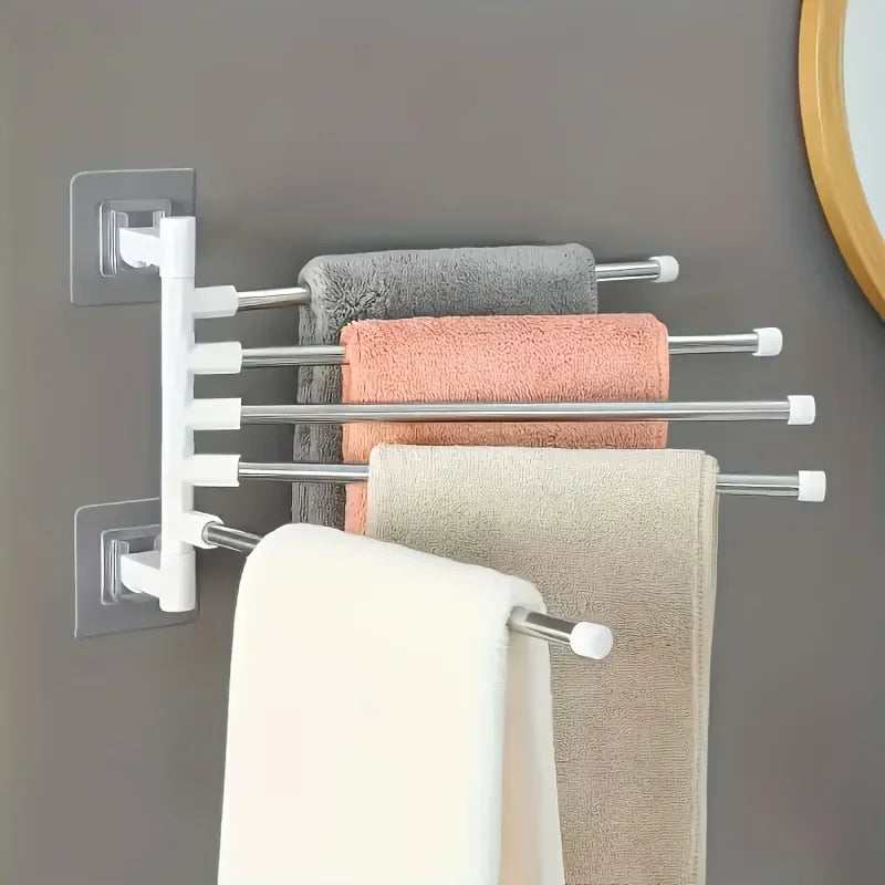 Rotating Wall-Mounted Towel Rack for Bathroom and Kitchen - 3
