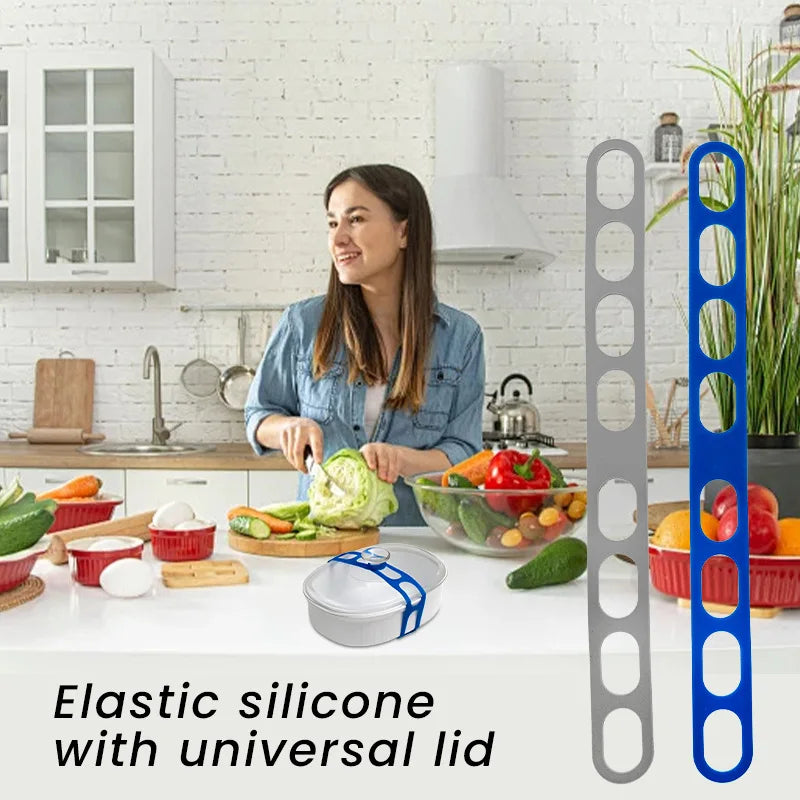 Elastic Pot Lid Securing Strap for Food Transport