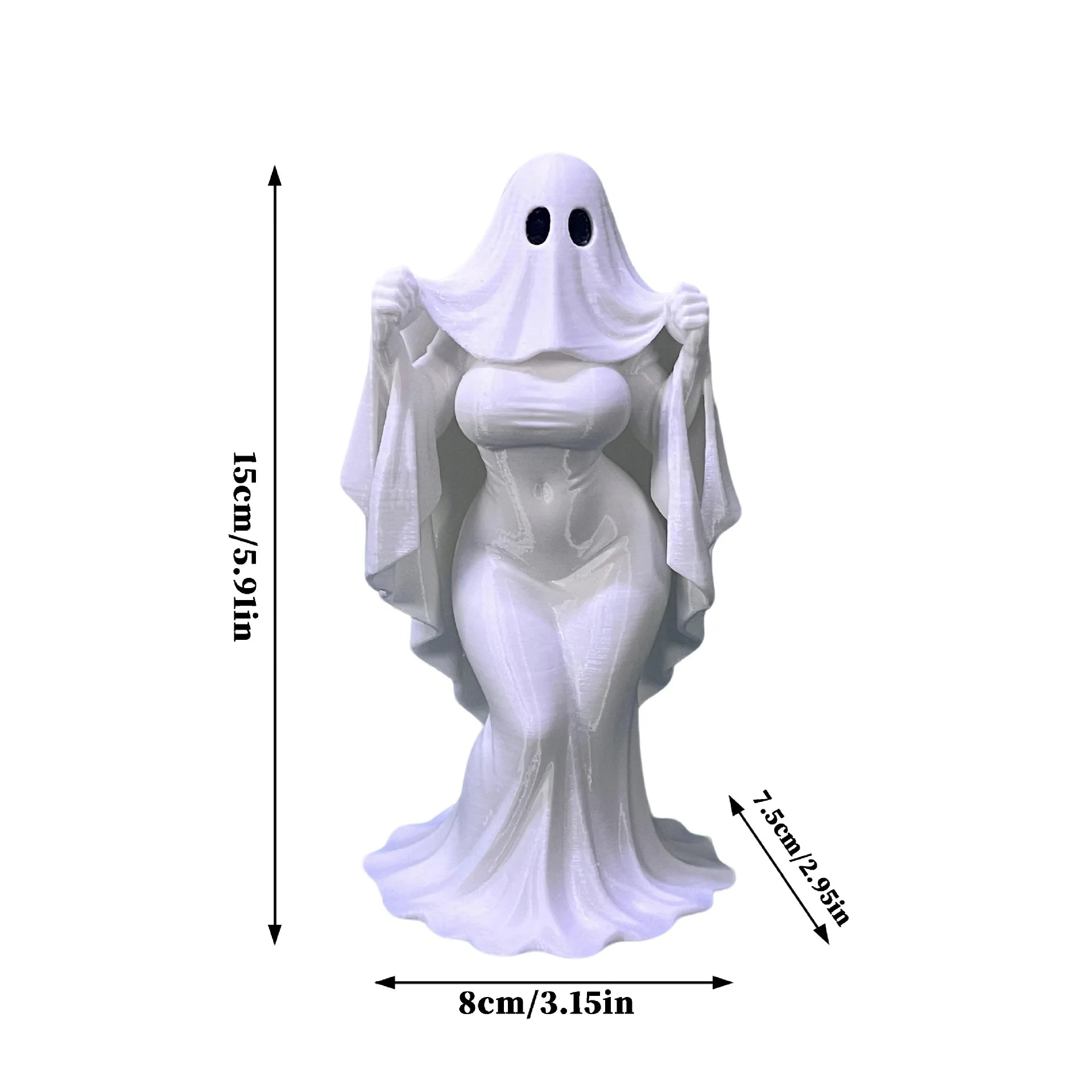Halloween Ghost Lady Decorative Figurine - 6