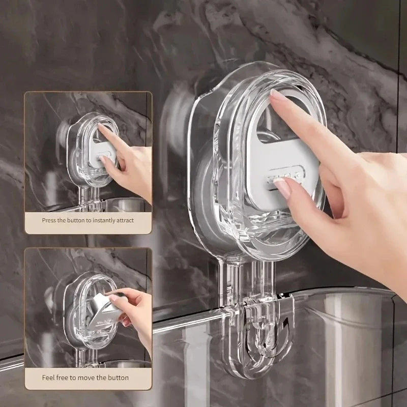 Punch-Free Suction Cup Bathroom Storage Shelf - 5