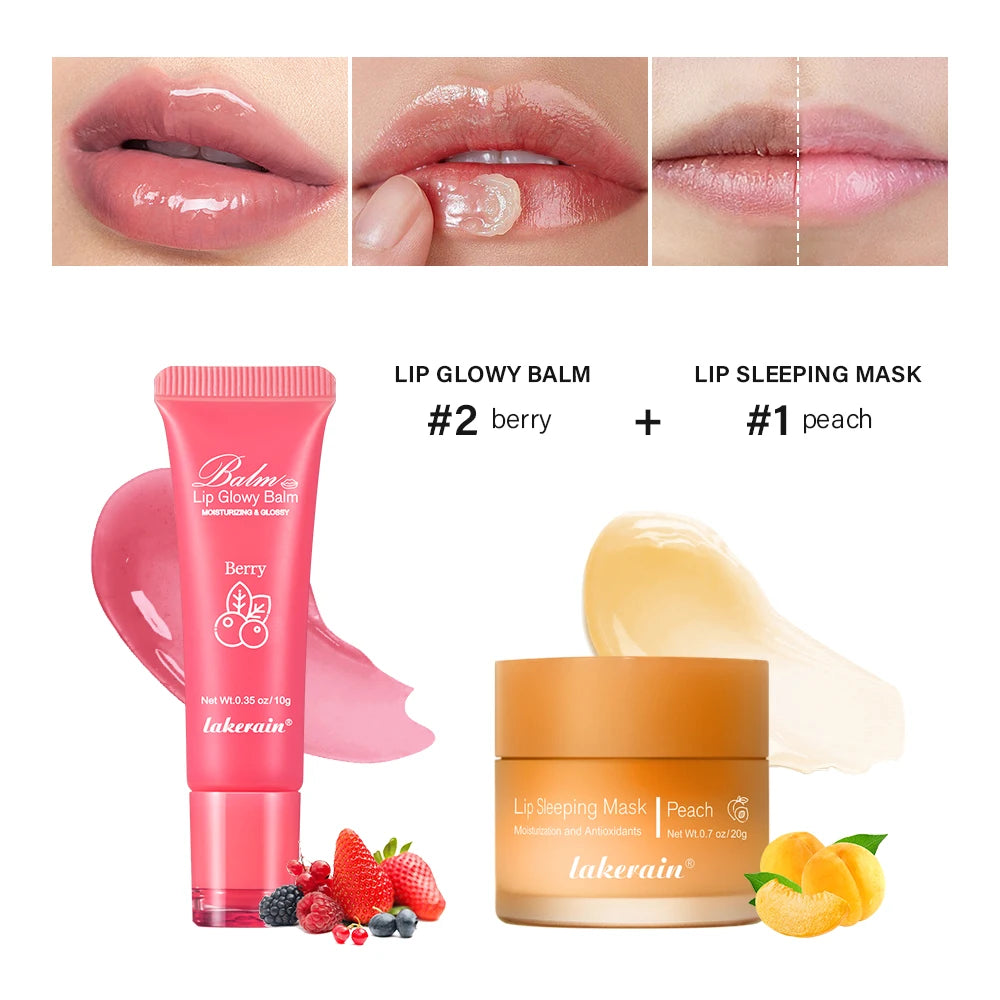 Moisturizing Lip Balm and Overnight Sleeping Mask Set - 20