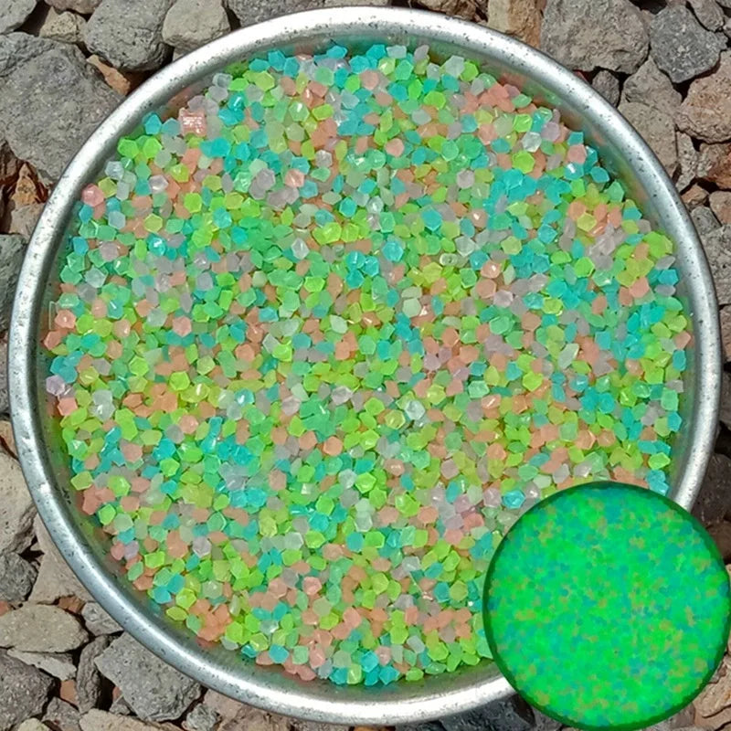 10000pcs Luminous Fluorescent Sand Glow in the Dark Stones for Decor - 14