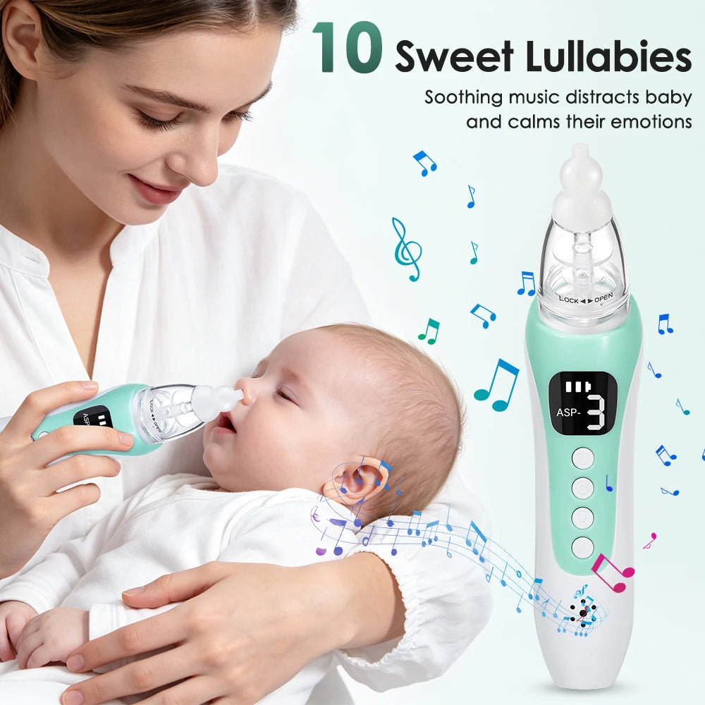 Electric Baby Nasal Aspirator with Music and LED Display - 4