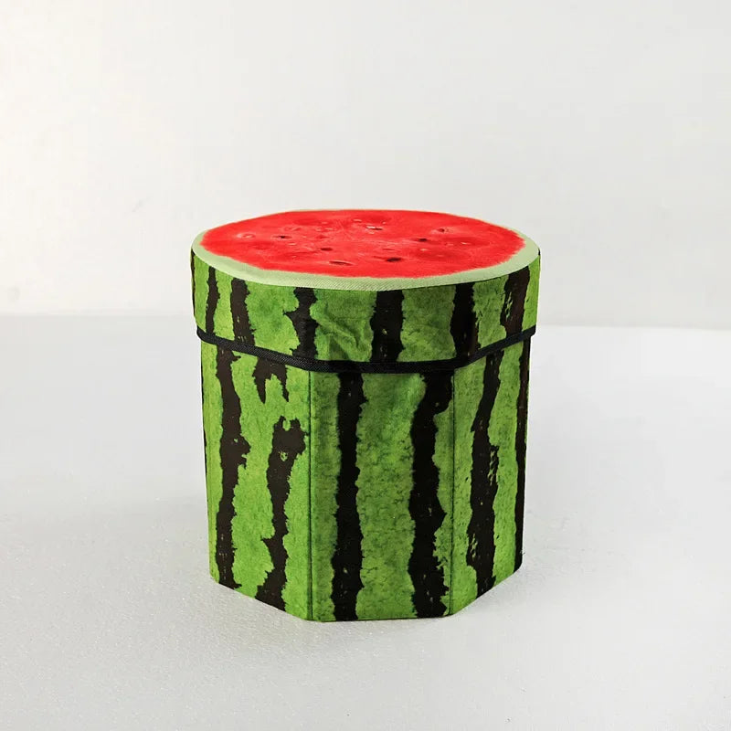 Fruit Pattern Foldable Storage Stool and Ottoman