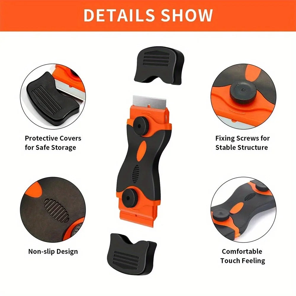Multifunctional Razor Blade Scraper for Glue and Decal Removal - 3