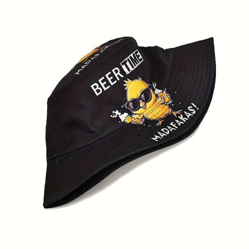 Reversible Duck Graphic Bucket Hat for Outdoor Casual Wear - 6