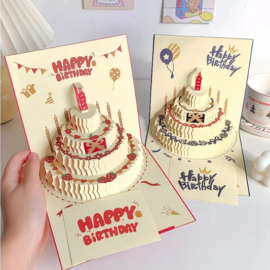 3D Pop-Up Birthday Cake Greeting Card