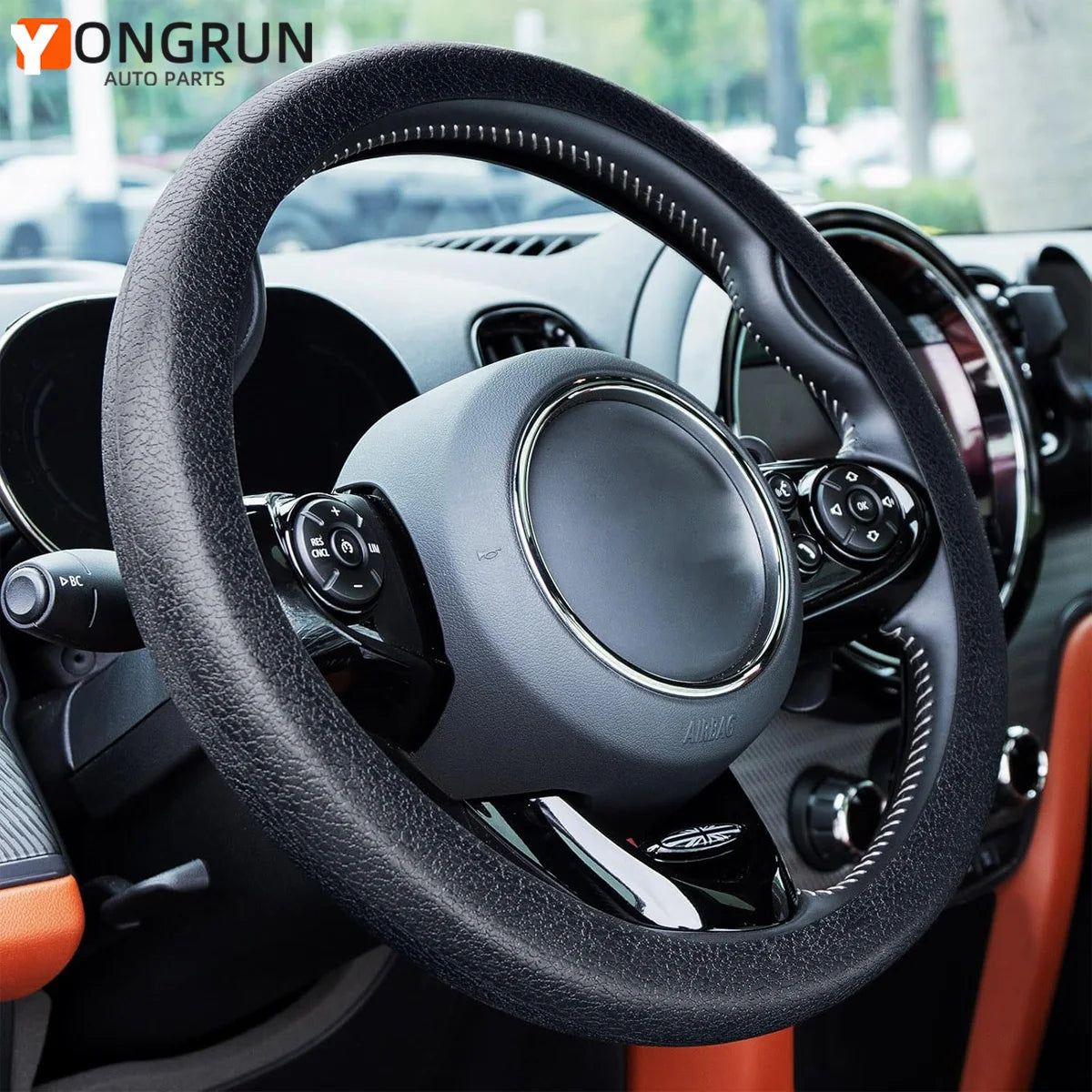 Universal Silicone Car Steering Wheel Cover Non Slip Protective Grip - 1