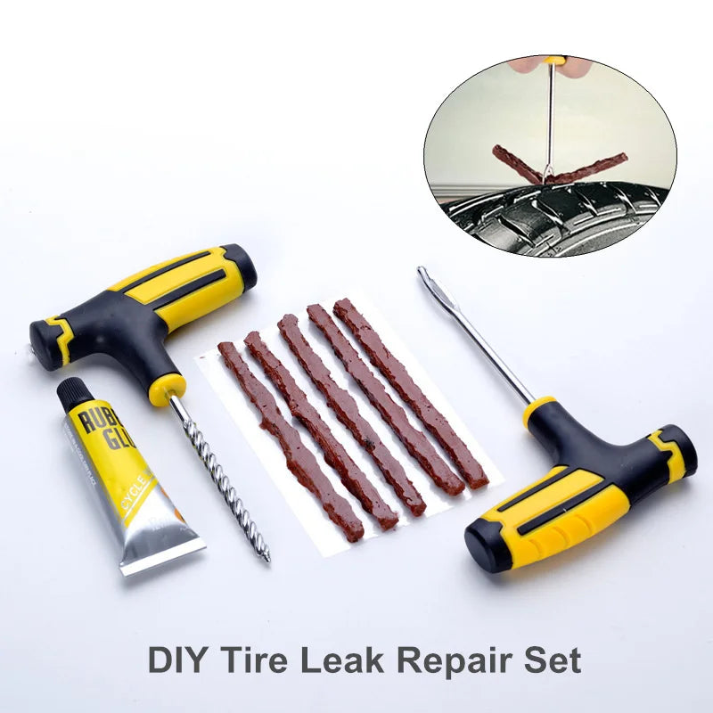 Emergency Car and Motorcycle Tubeless Tire Repair Kit - 19