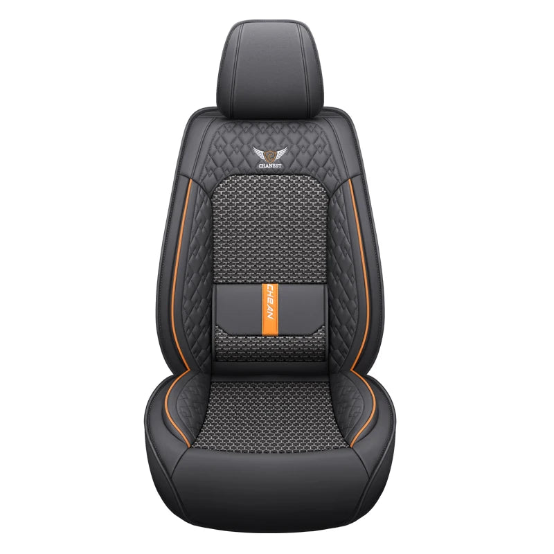 Universal Breathable Flax Car Seat Cover for All Seasons - 24