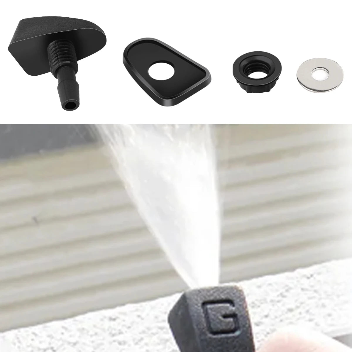 Universal Adjustable Car Windshield Washer Wiper Nozzle Spray Kit - 3