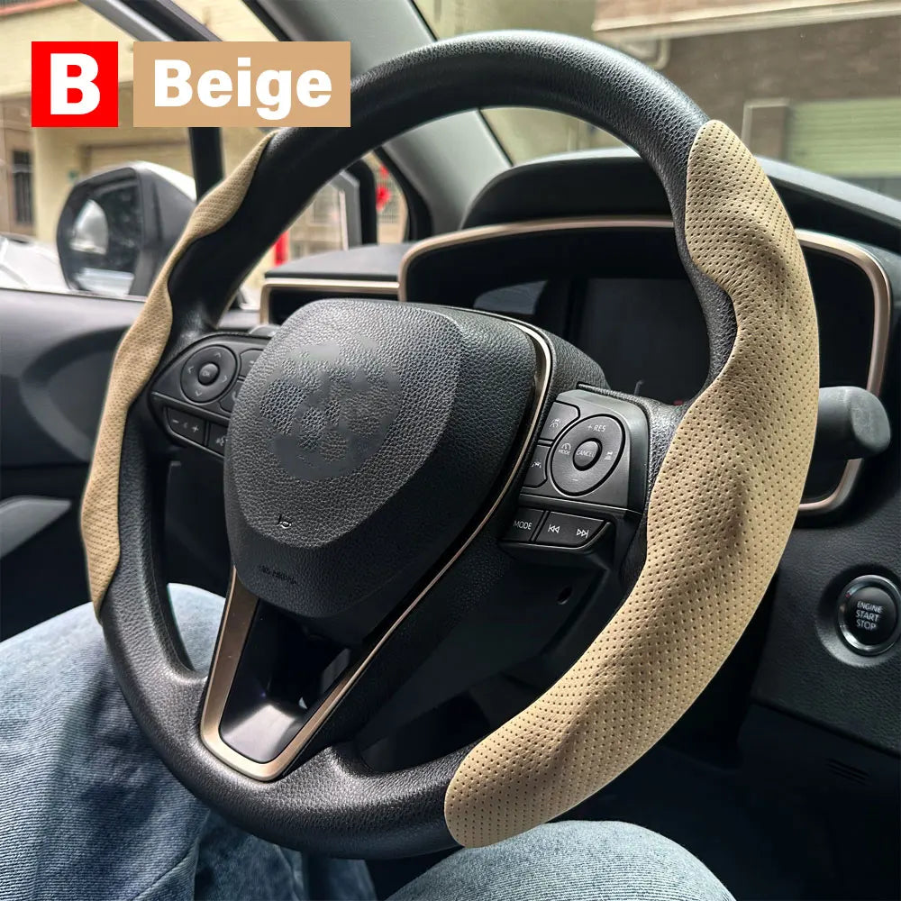 Anti-Slip Car Steering Wheel Cover for 38cm Wheels