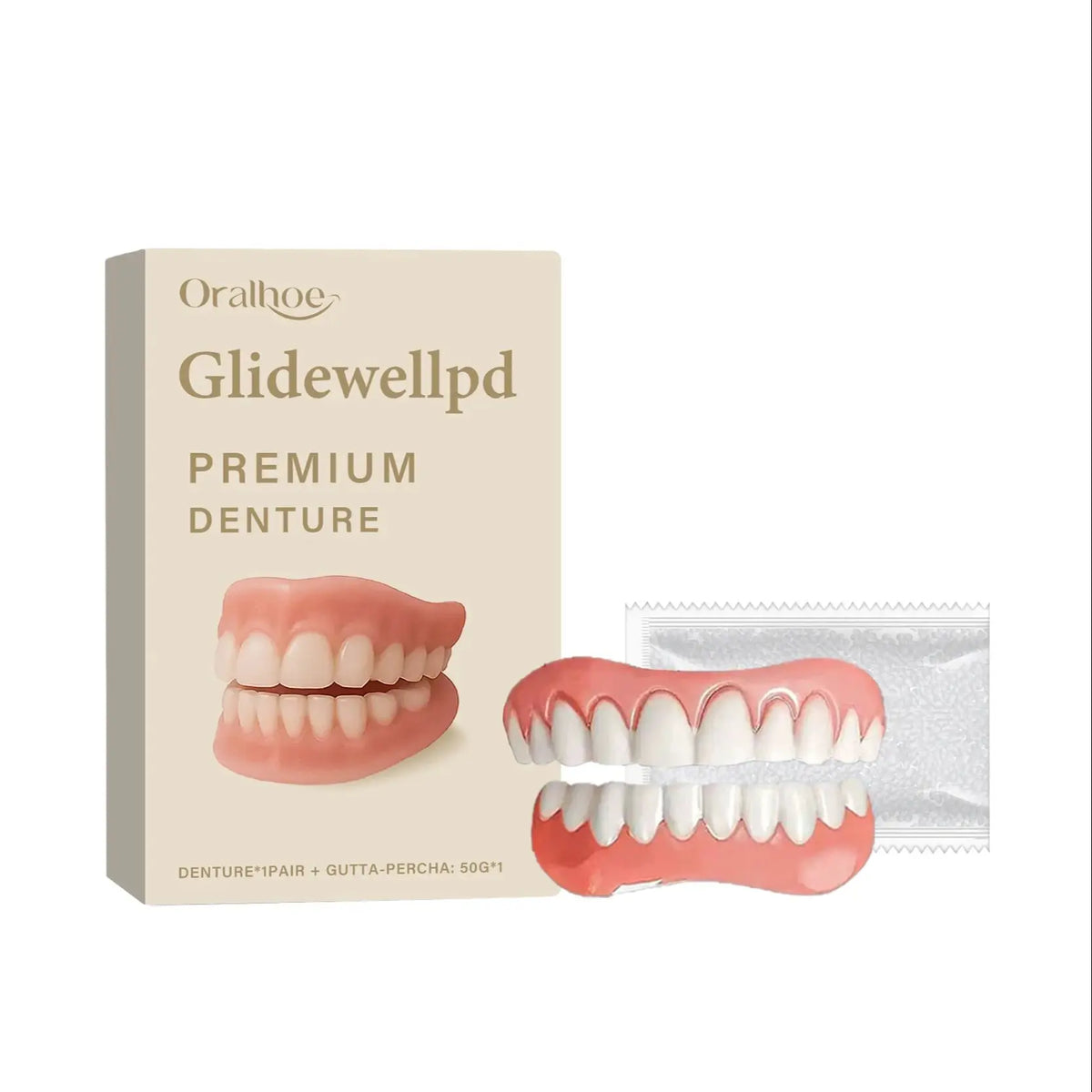 Flexible Silicone Temporary Denture Set for Missing Teeth