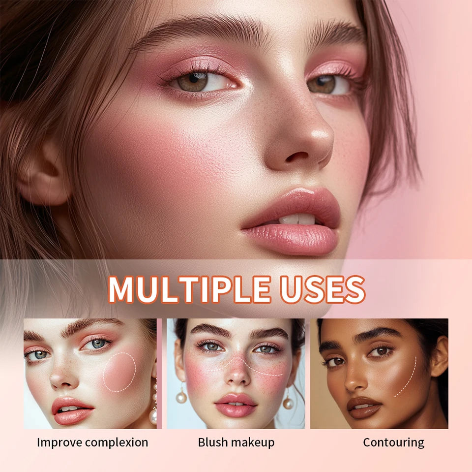 8-Color Cream Blush and Contouring Palette - 10