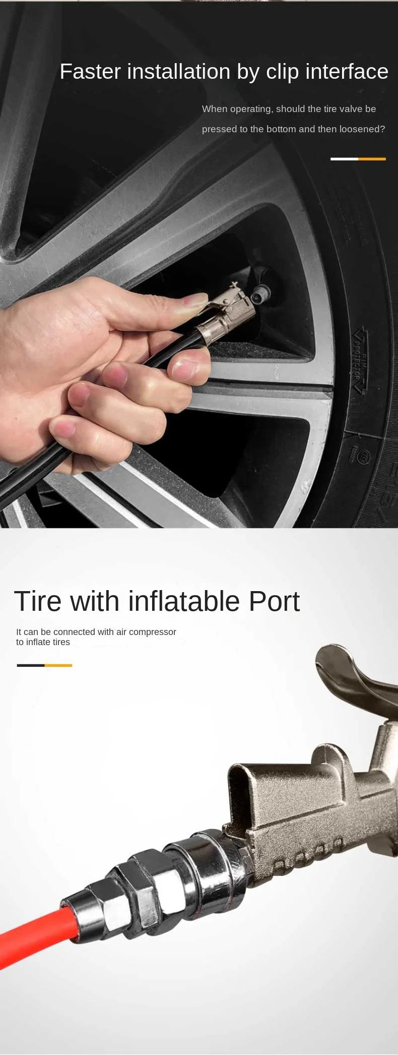 Multifunctional Tire Pressure Gauge and Inflator for Vehicles - 9