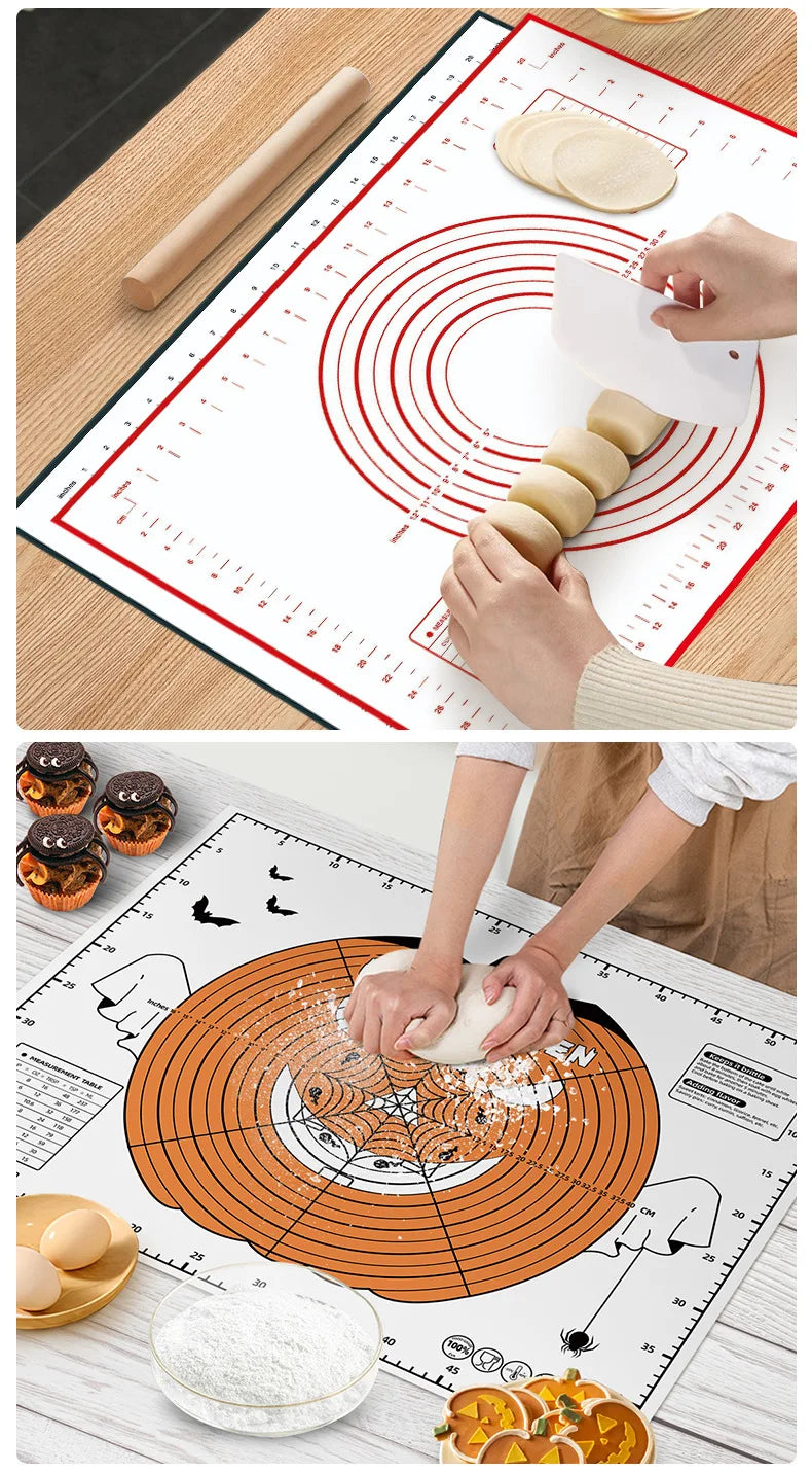 Non-Slip Silicone Pastry Baking Mat with Measurement Scale - 13
