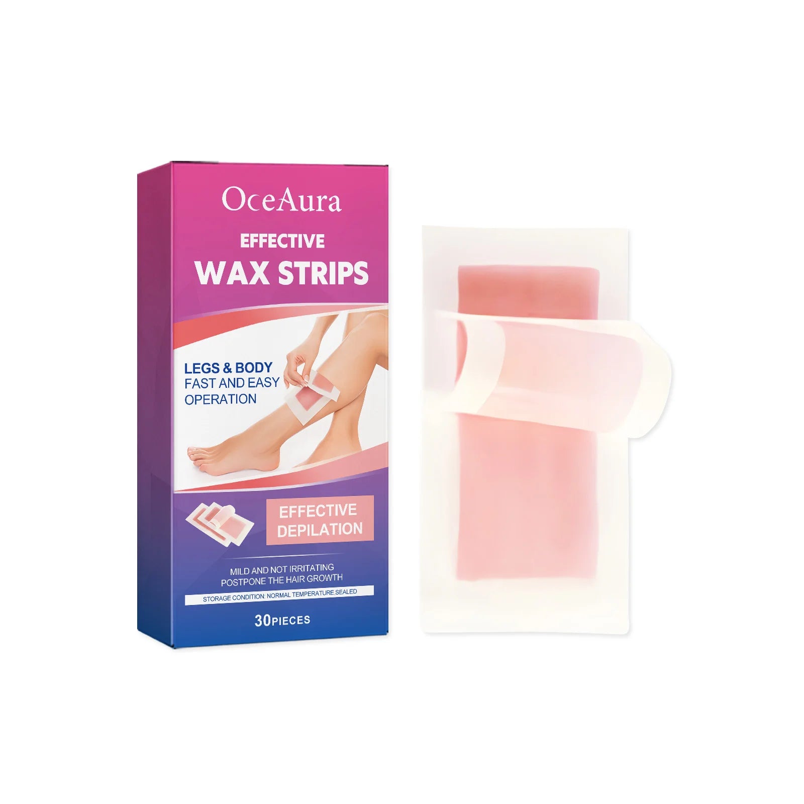 Gentle Full Body Hair Removal Wax Strips - 10
