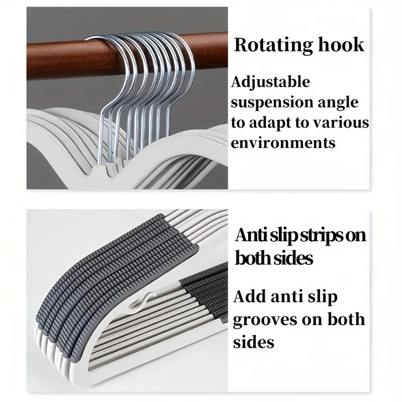Non-Slip Plastic Clothes Hangers for Wardrobe Organization