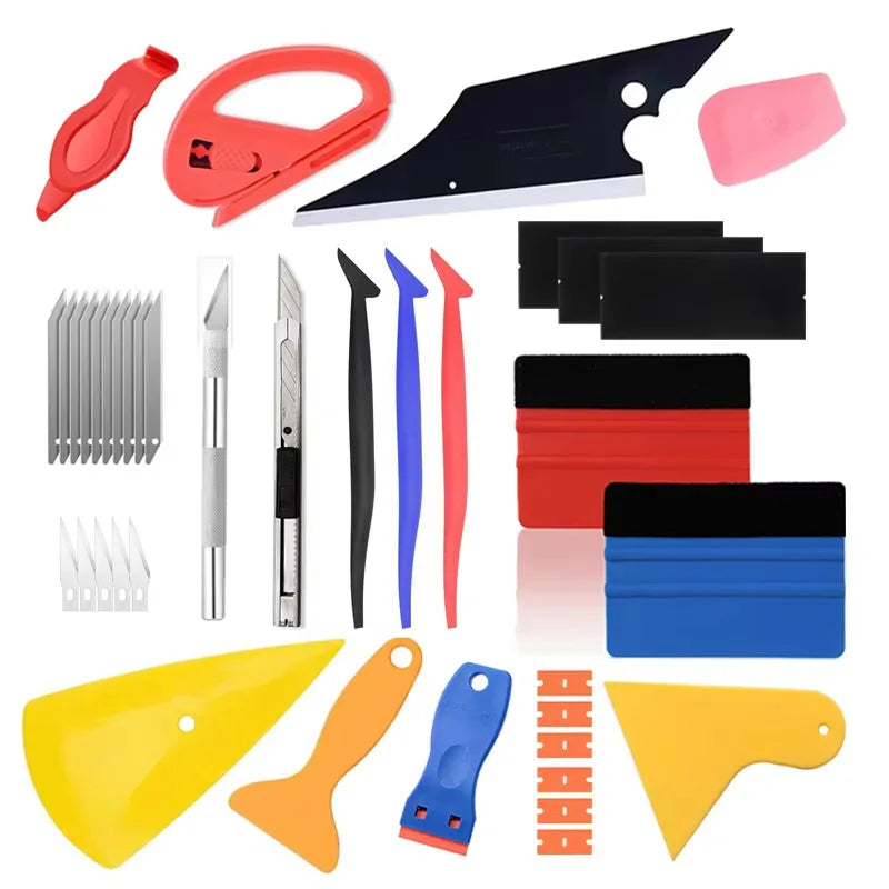 Professional Car Vinyl Wrap and Window Tinting Tool Kit - 1