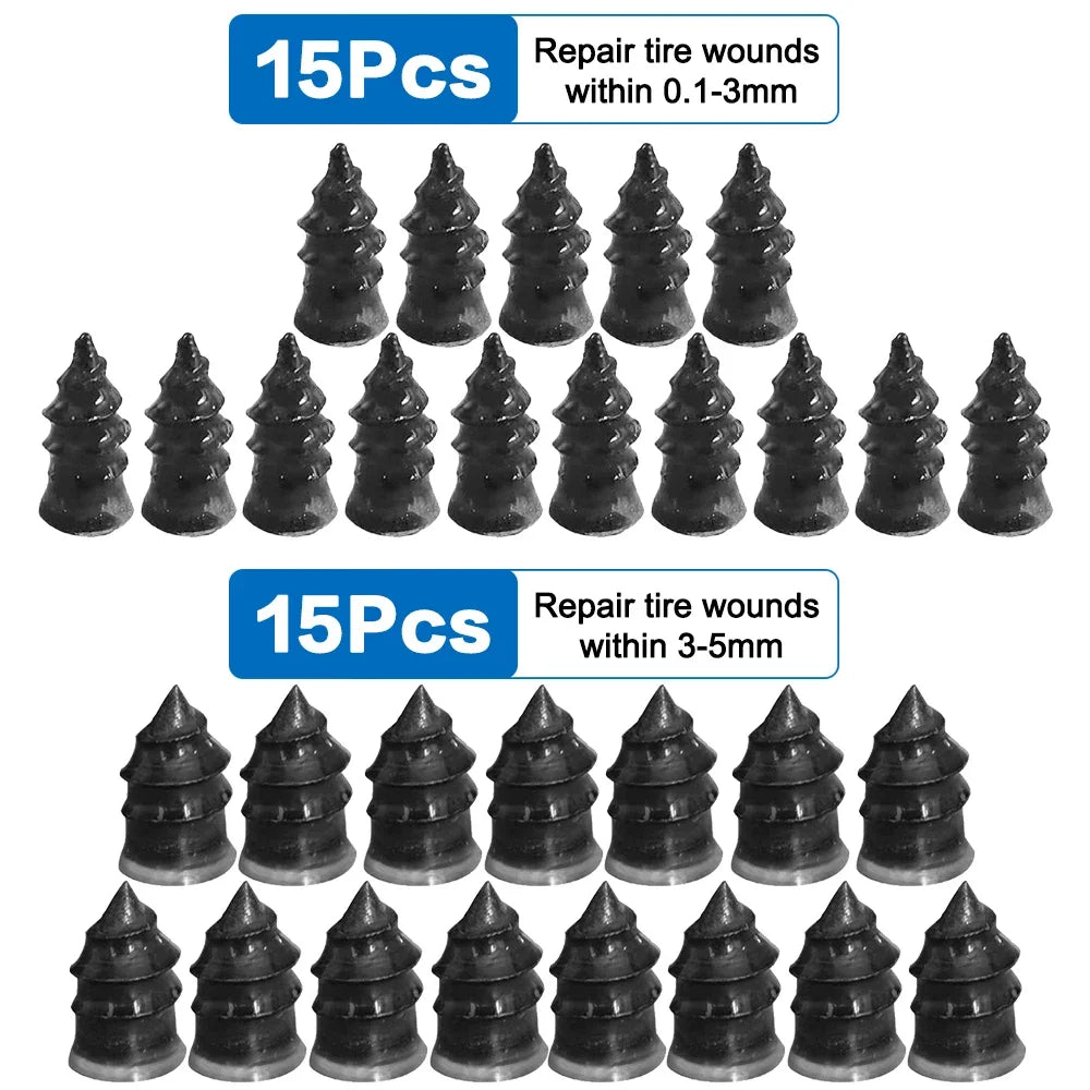 Universal Vacuum Tire Repair Nails for Emergency Puncture Fix - 12
